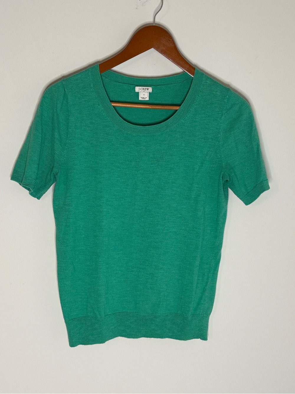 J. Crew Teal Short-Sleeve Sweater Top